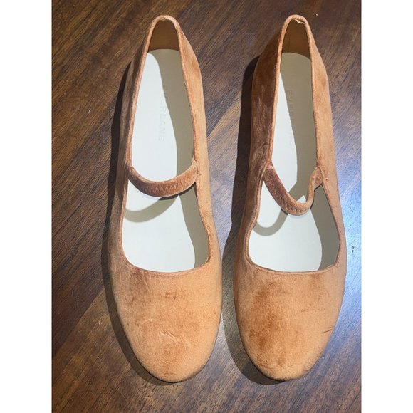 Everlane The Mary Jane in Toasted Almond Velvet New Womens Flats Shoes - Picture 4 of 13